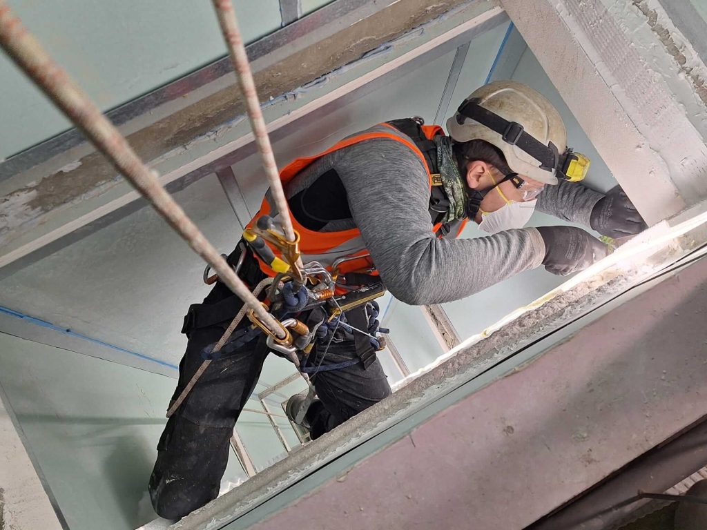 rope access service provided for fire protection company