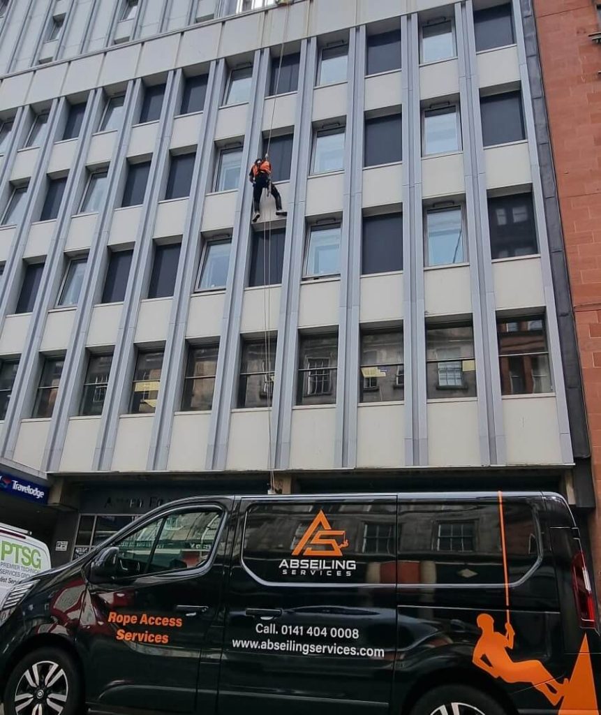 emergency rope access cladding repairs in Glasgow