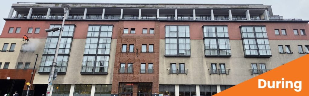 During the rope access doff cleaning we were conducting for this hotel in Edinburgh